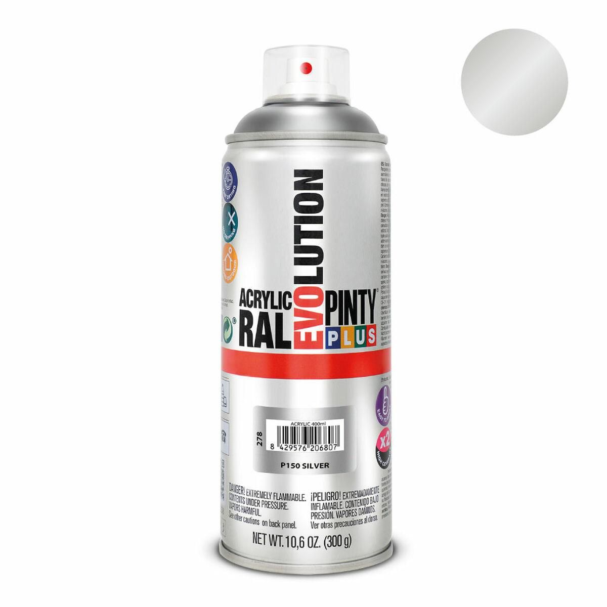 Spraymaling Pintyplus Evolution P150 400 ml Sølvfarvet