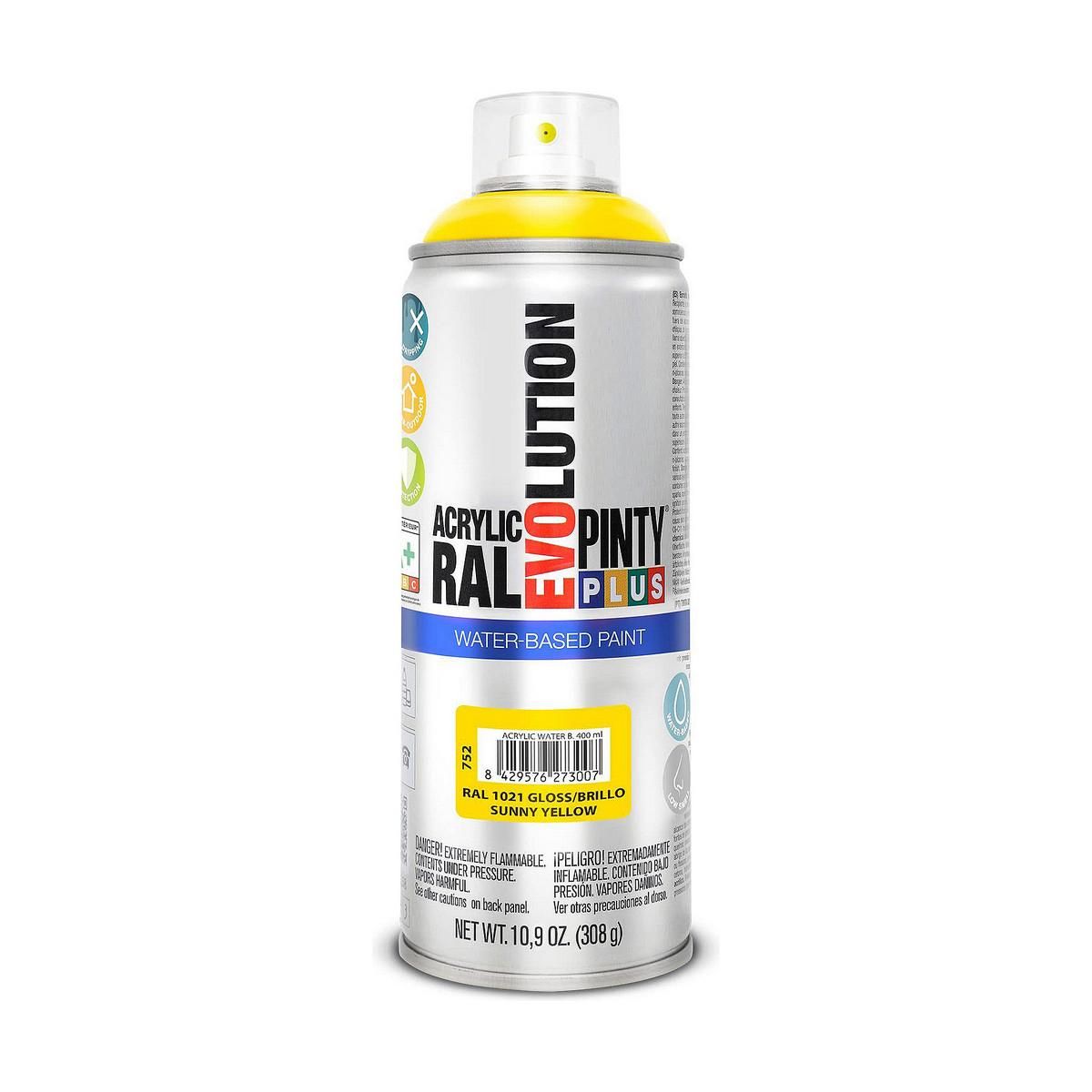 Spraymaling Pintyplus Evolution RAL 1021 Vandbaseret Sunny Yellow 400 ml