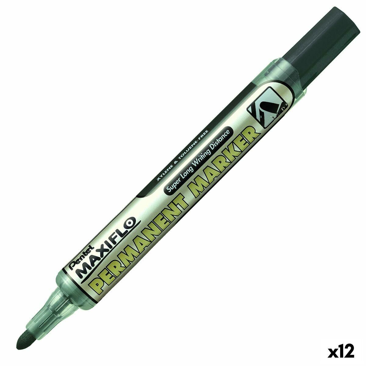 Sprittusch Pentel Maxiflo NLF50 Sort (12 enheder)