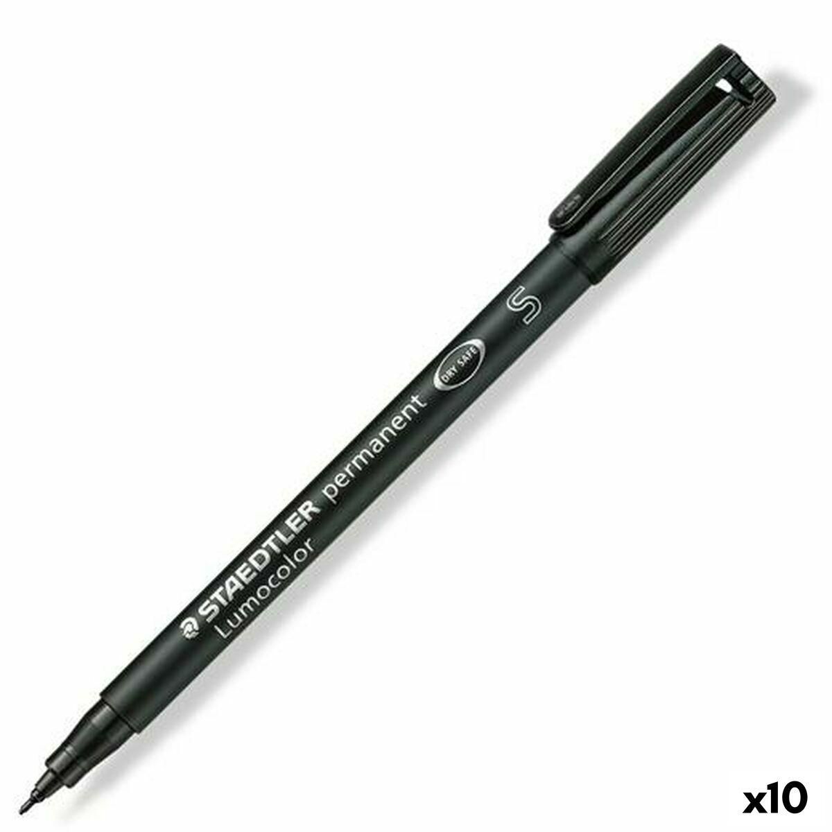 Sprittusch Staedtler Lumocolor 313-9 S Sort (10 enheder)