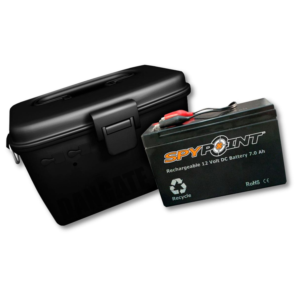 Spypoint 12 volt batteri med oplader og vandtæt boks