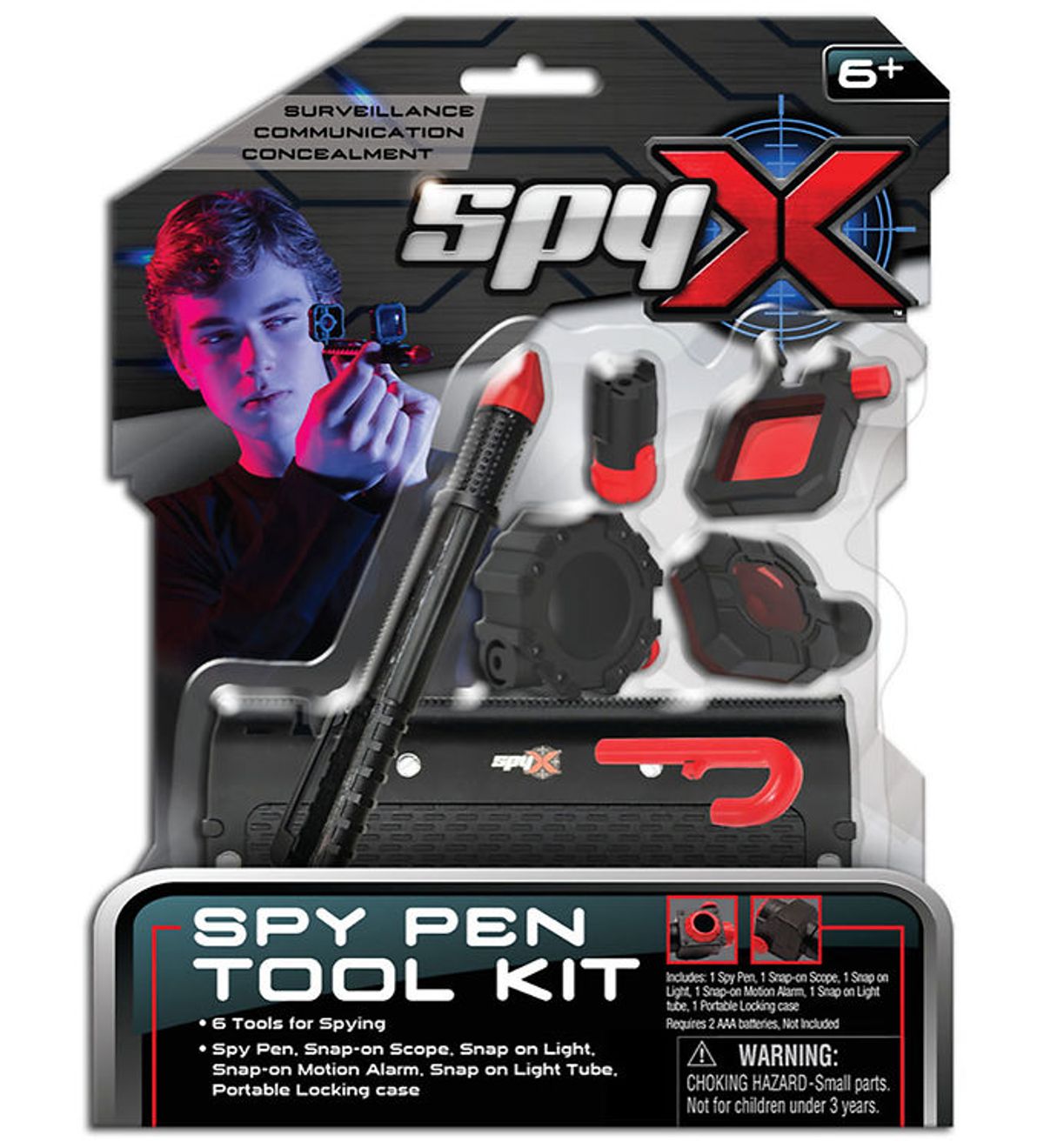 SpyX - Spy Pen Toolkit - Sort/Rød