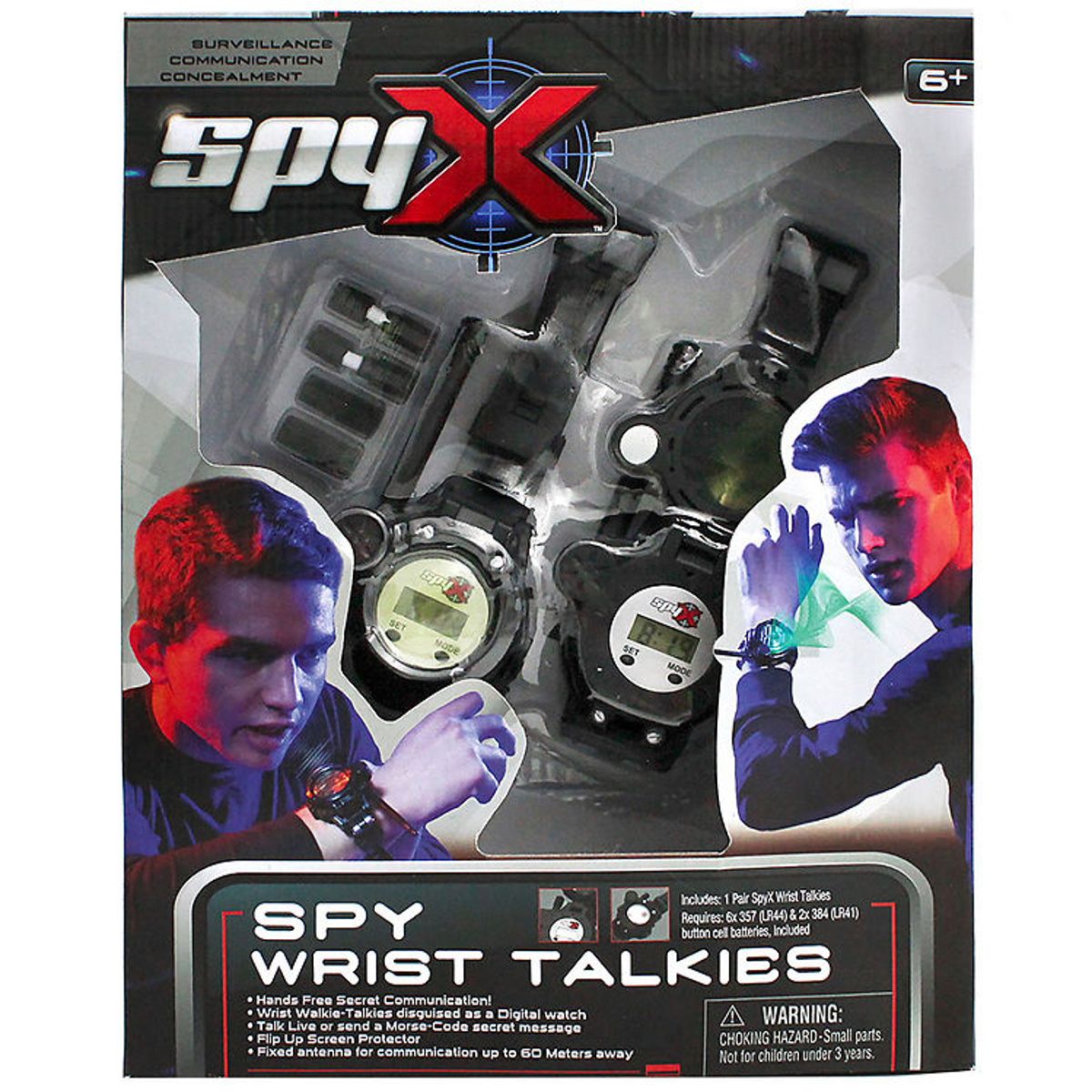 SpyX Walkie Talkies - Wrist - Sort