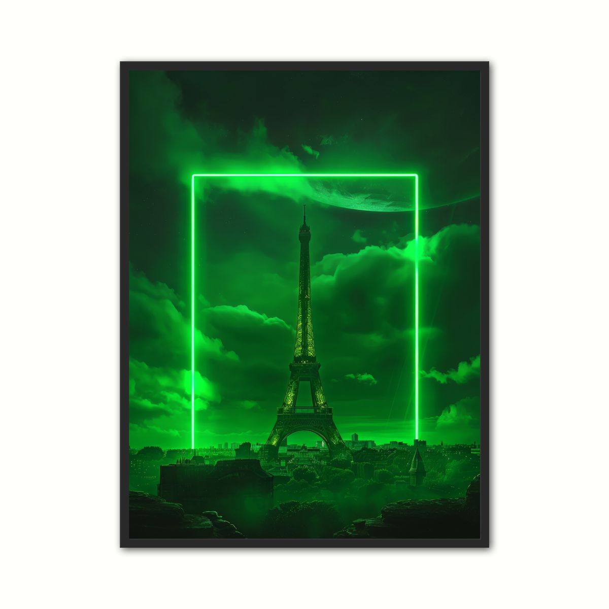 Square Eiffel Beam - Grn plakat 21 x 29,7 cm (A4)