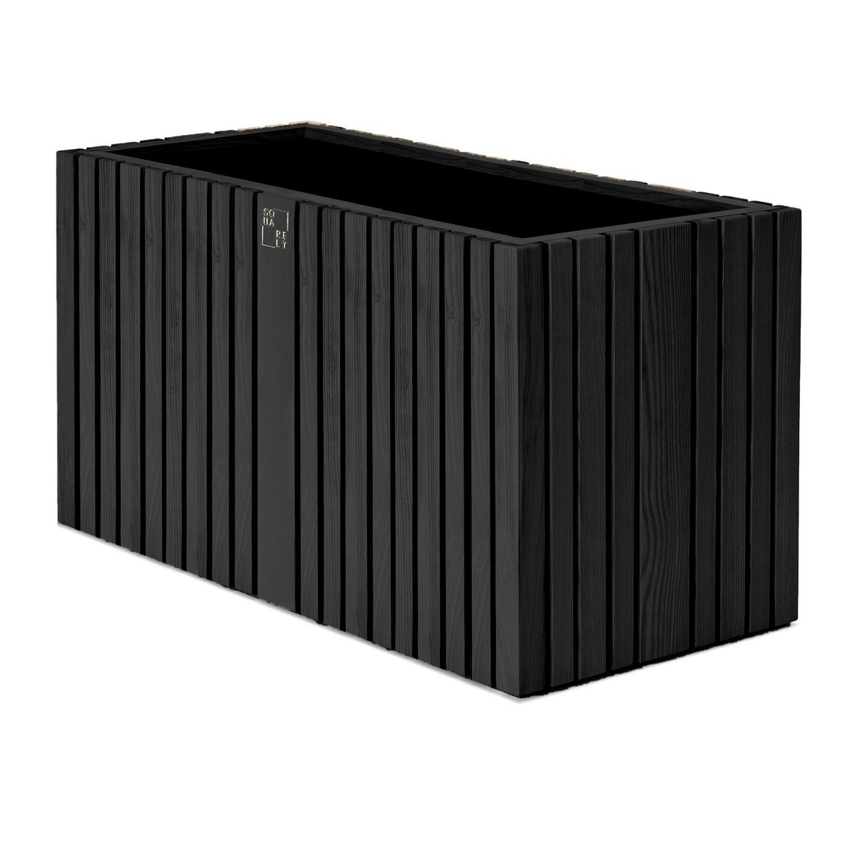 Squarely Copenhagen - GrowLARGE plantekasse 90x45 cm, 3 farver - Sort Ask