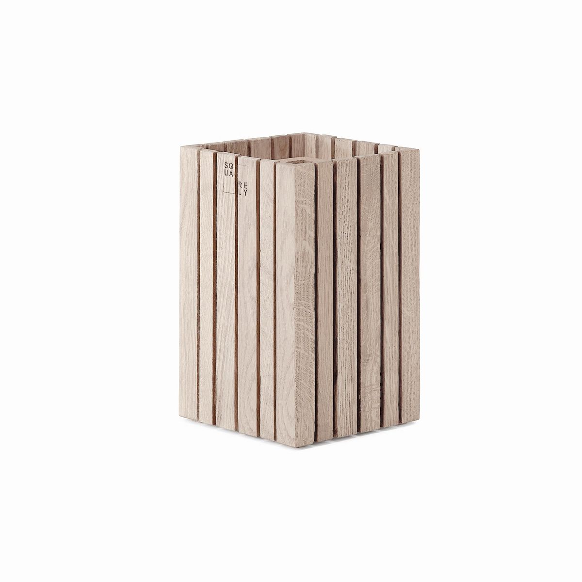 Squarely Copenhagen - GrowSMALL plantekasse 14x14 cm, 4 farver - Ubehandlet eg (indendørs)