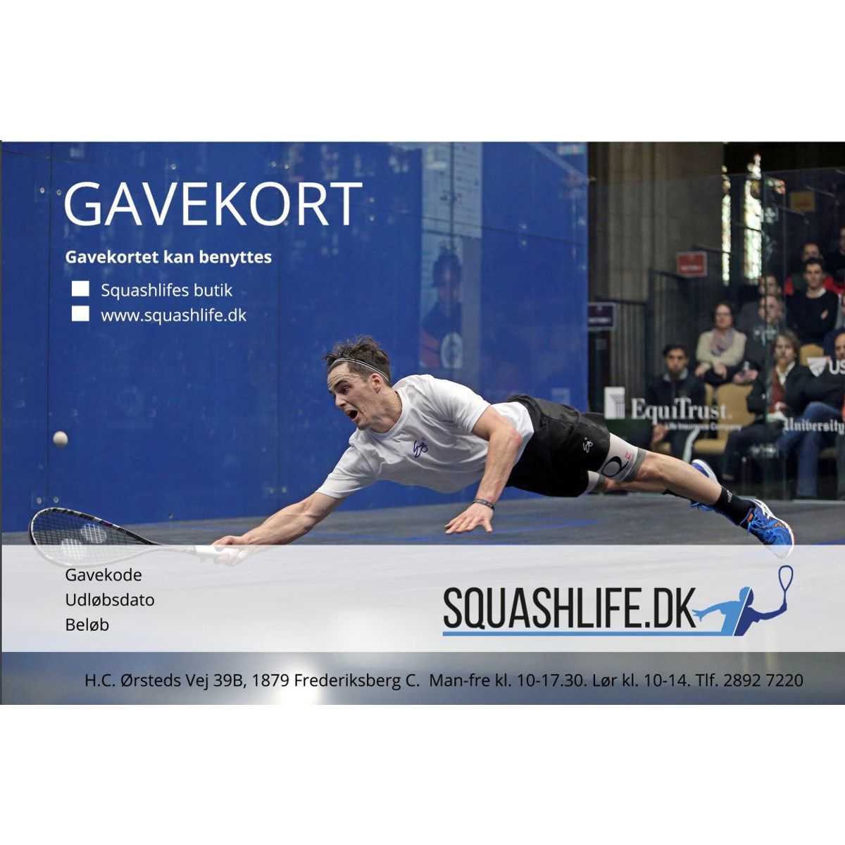 Squashlife Gavekort - 1.000,00 kr.