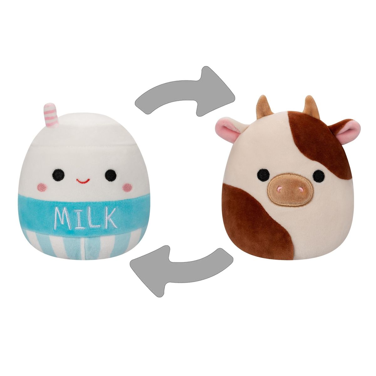 Squishmallows - Flip A Mallow Ronnie the Cow/Melly the Milk Carton 13 cm