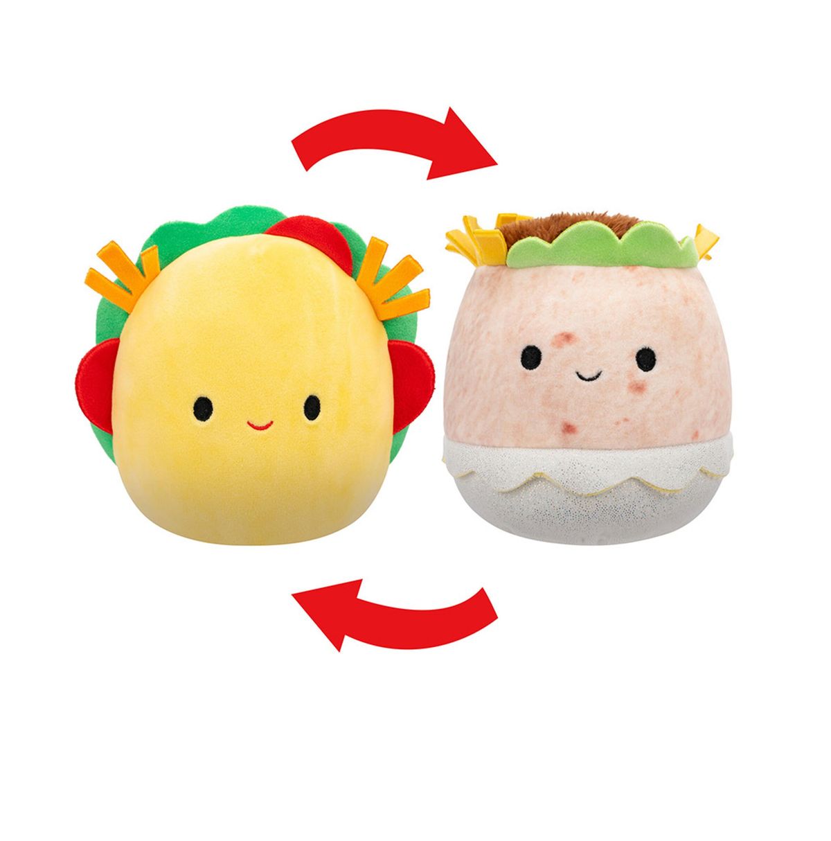 Squishmallows - Flip A Mallow Tex Taco/Bernardo Burrito 13 cm