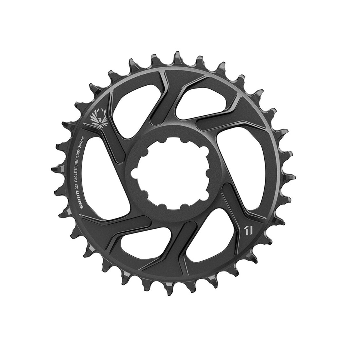 Sram Eagle - Klinge 32 tands rund - 1 x 12 gear - Direct Mount - 3 mm offset - Sort