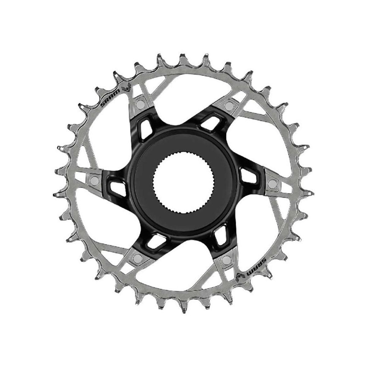 Sram XX T-Type Eagle klinge - Til Shimano Steps - Direct Mount - 12 Speed - 36T - Sort/Sølv