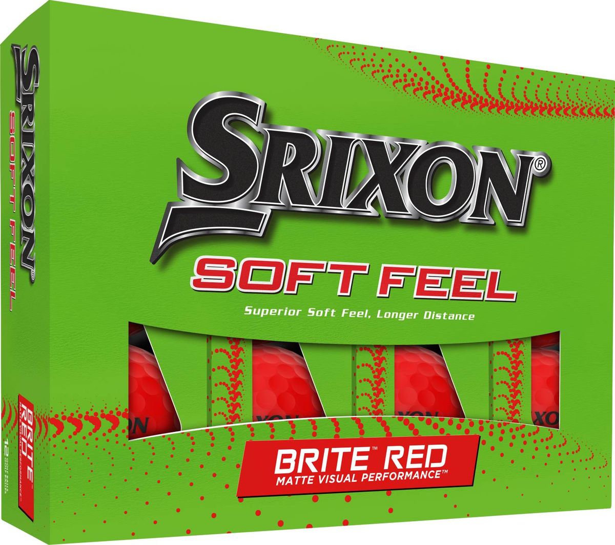 Srixon Soft Feel Golfbolde - Brite Rød