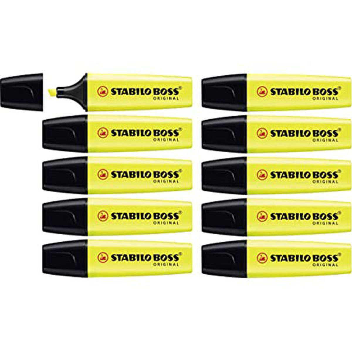 Stabilo boss original textmarker 70/24 yellow 10 stk.