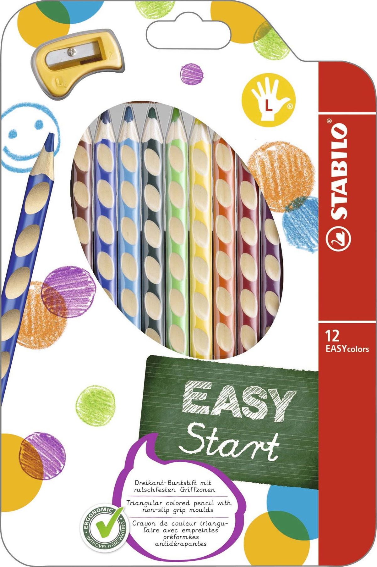 Stabilo - Easycolor L 12-stk (208625)