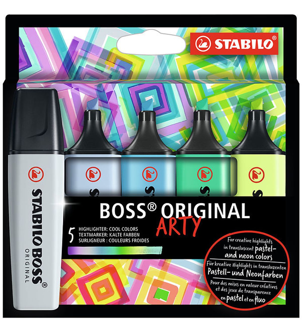 Stabilo Overstregningstuscher - Boss - 5 stk. - Pastel/Neon