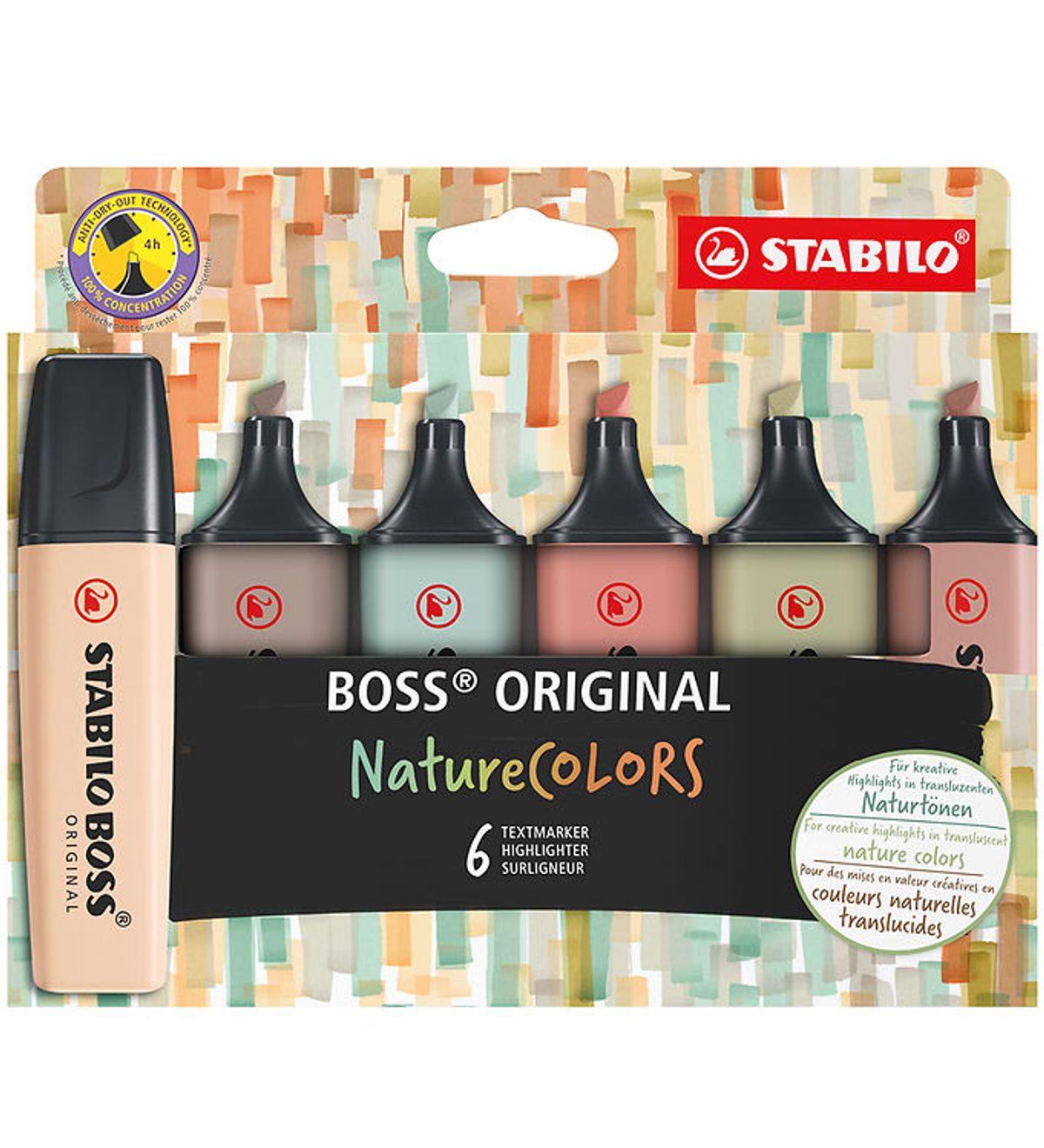 Stabilo Overstregningstuscher - Boss - 6 stk - Nature Colors