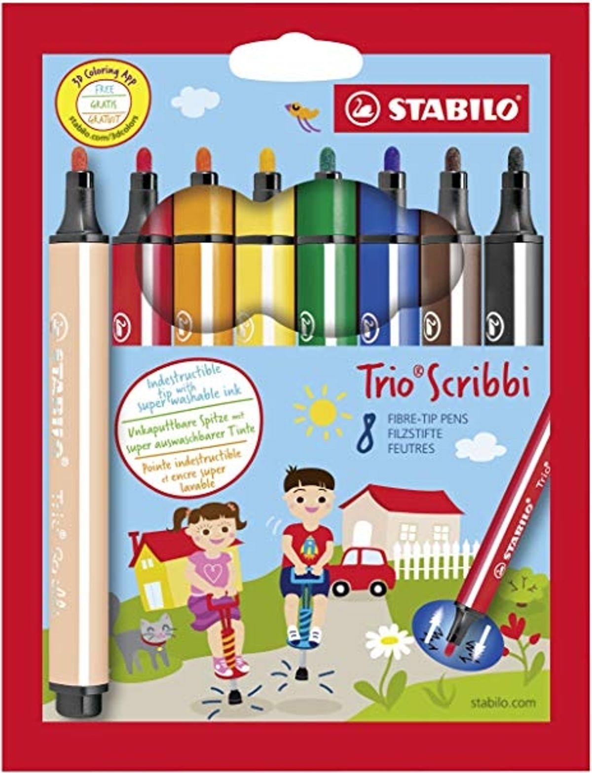 Stabilo Trio Scribbi 8 stk/pk