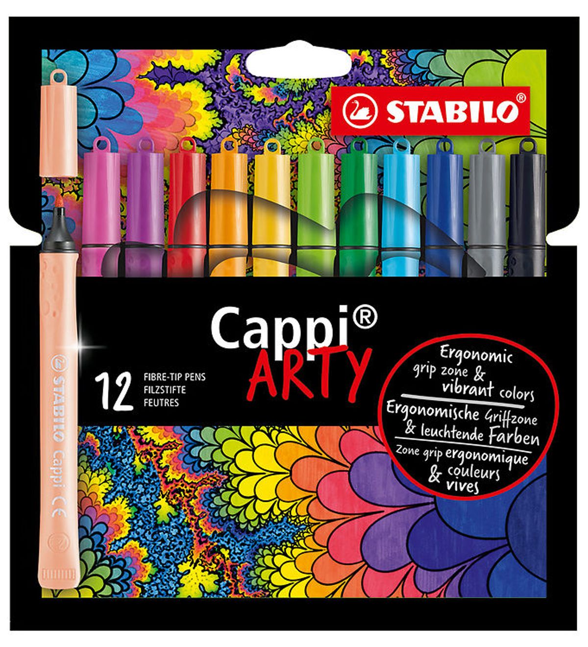 Stabilo Tuscher - Cappi Arty - 12 Stk. - Multifarvet