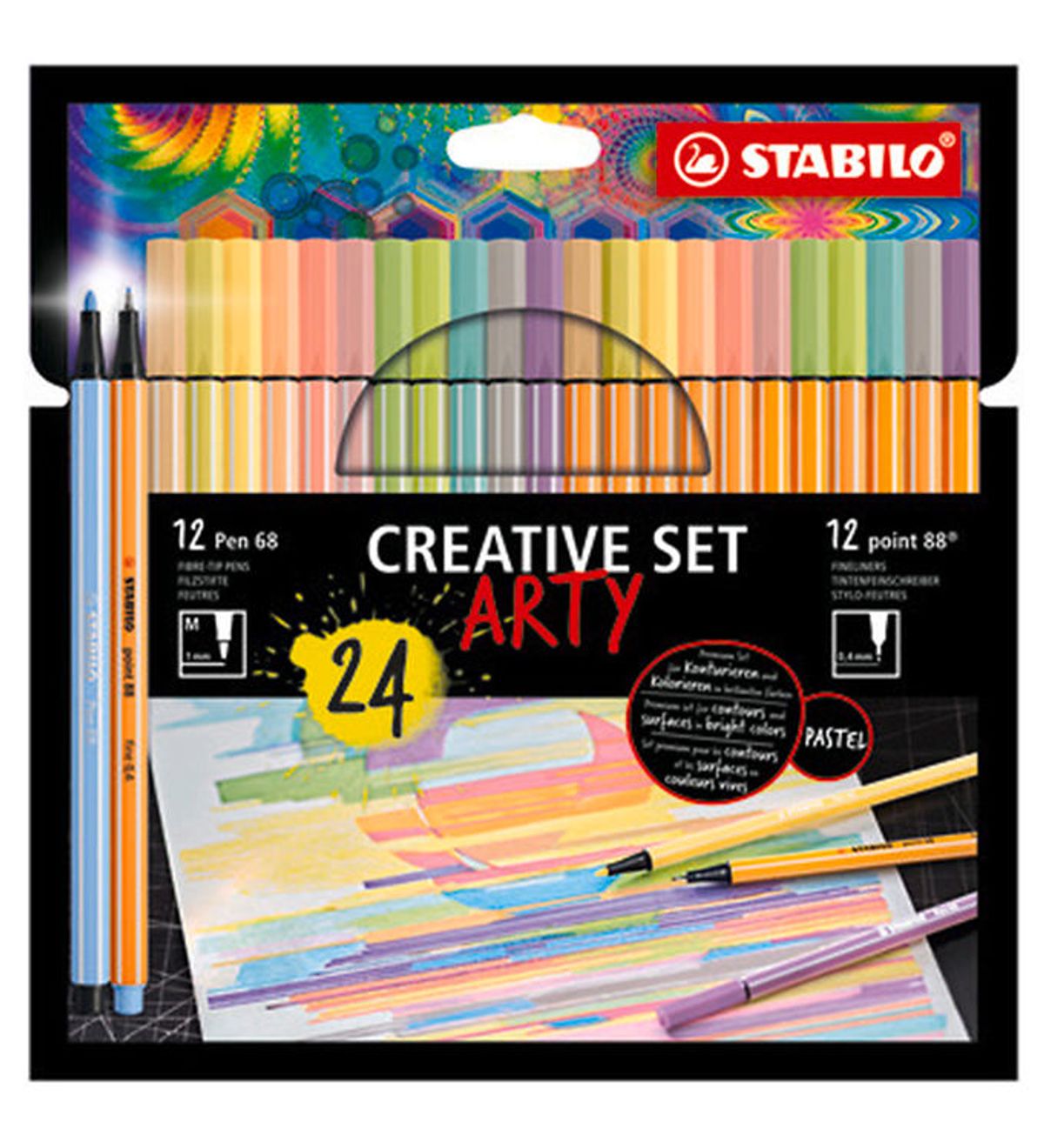 Stabilo Tuscher - Pen 68/Point 88 Arty - 24 stk. - Pastel