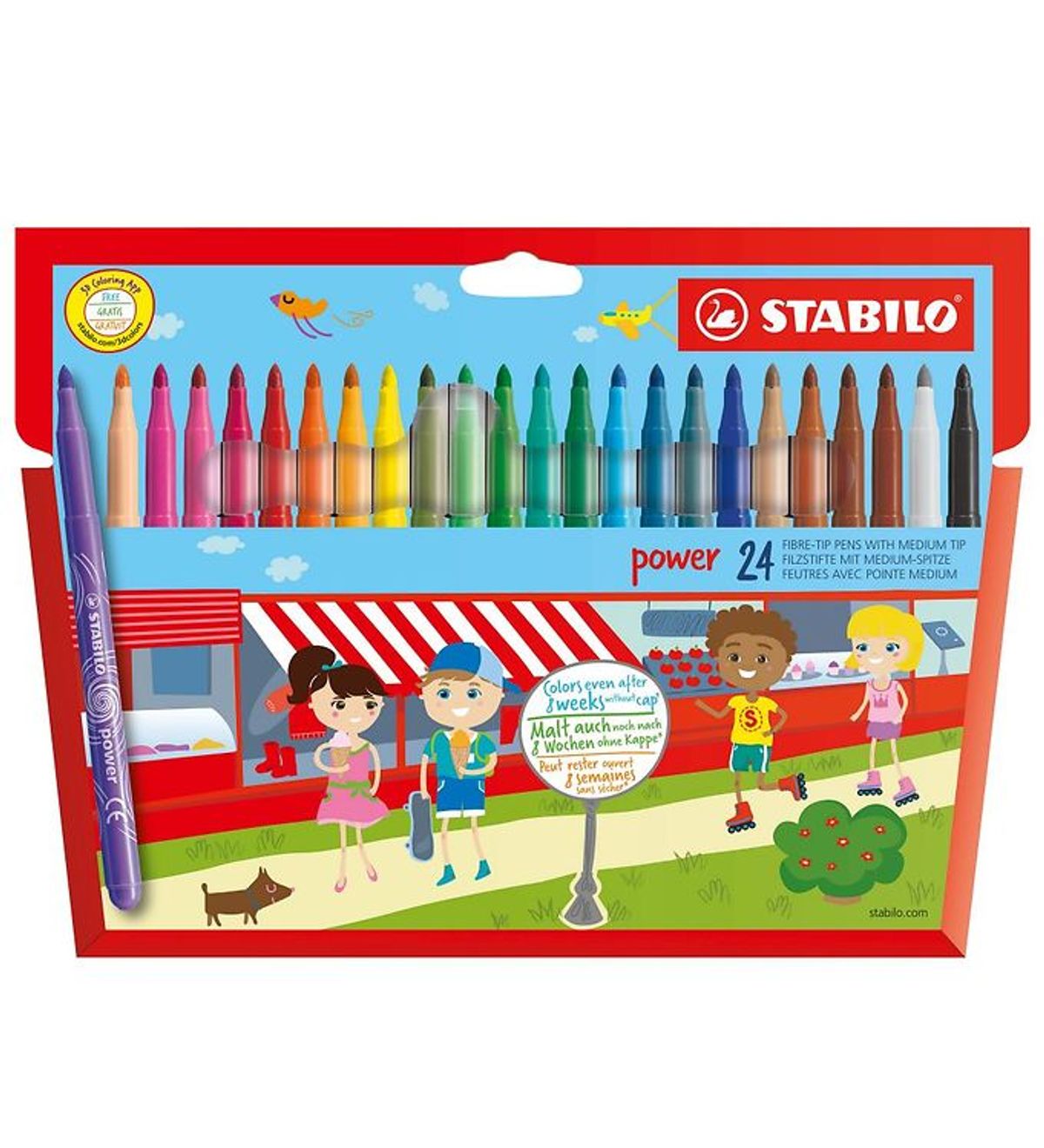 Stabilo Tuscher - Power - 24 stk. - Multifarvet