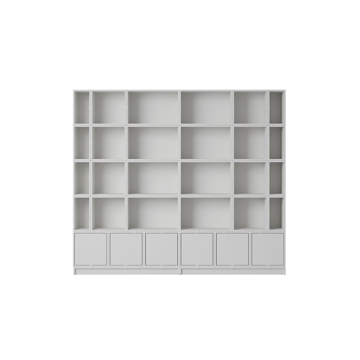 Stacked Storage System, bookcase 1 fra Muuto (Grey)