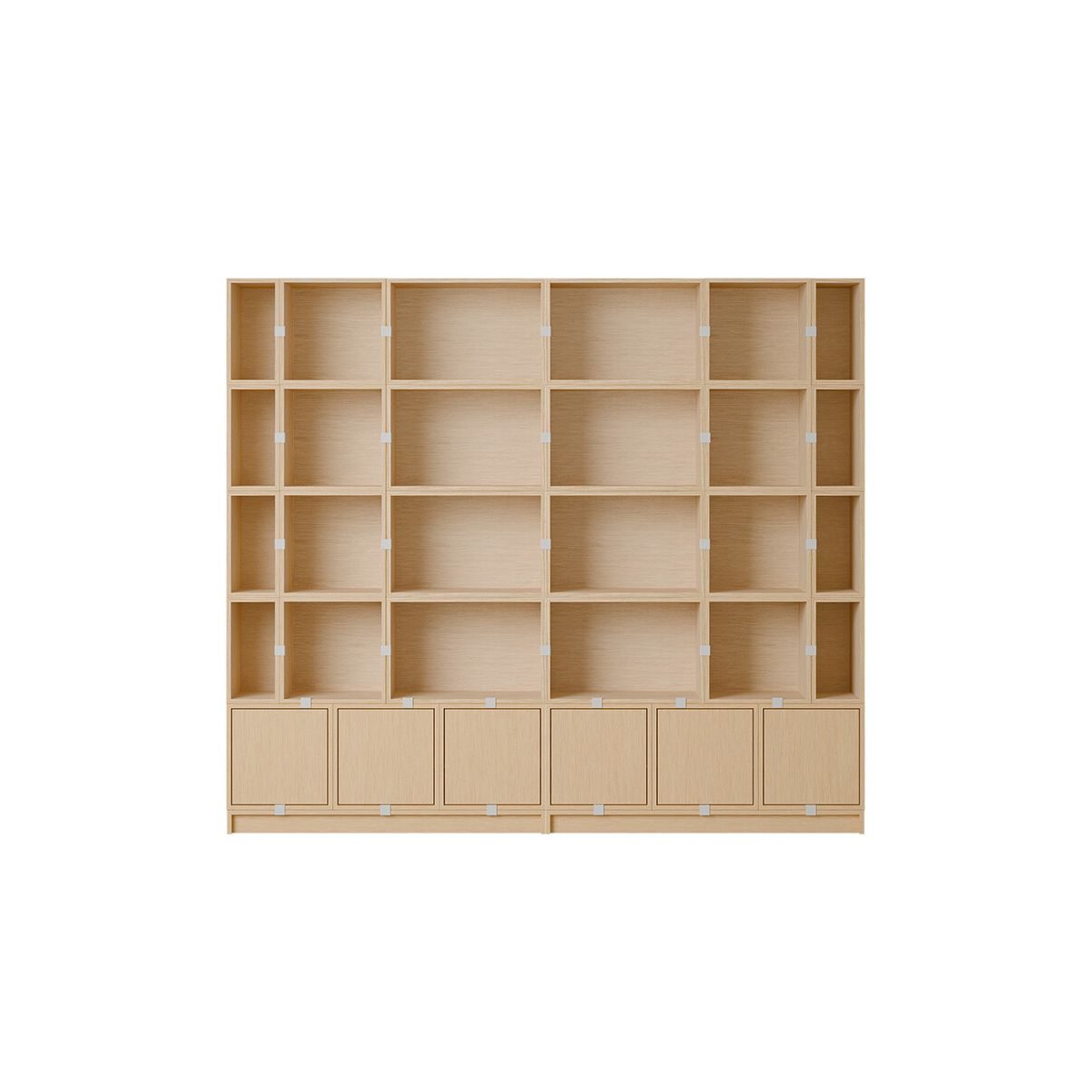 Stacked Storage System, bookcase 1 fra Muuto (Oak)