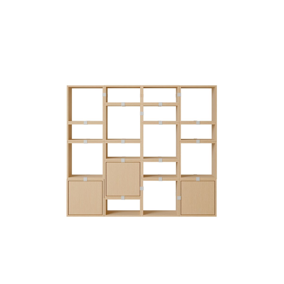 Stacked Storage System, bookcase 4 fra Muuto (Oak)