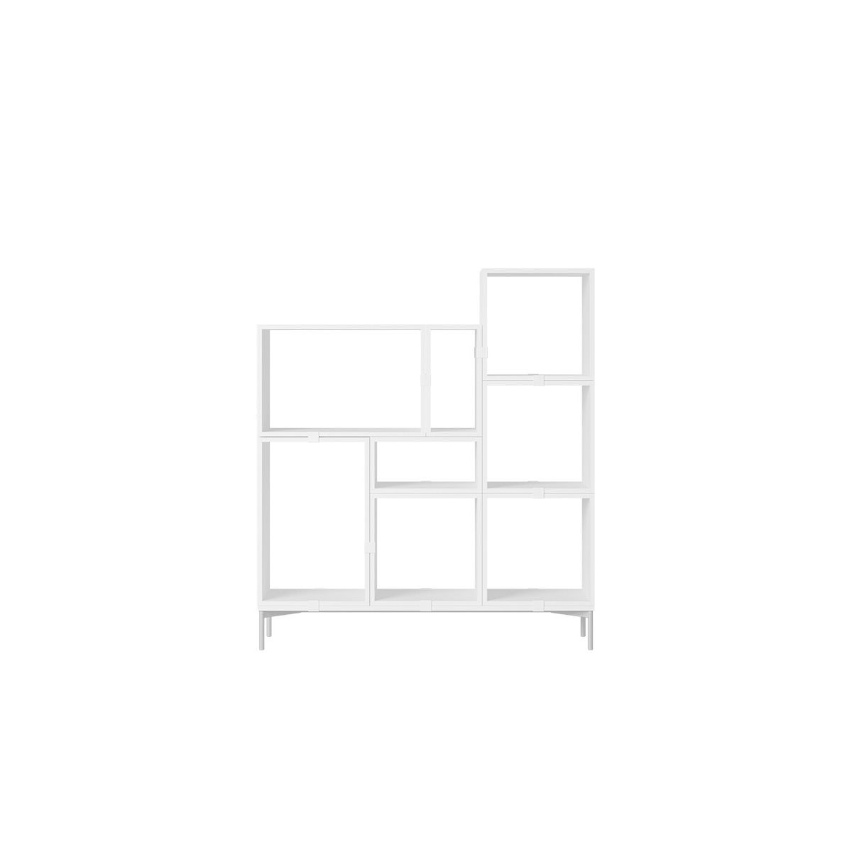 Stacked Storage System, bookcase 5 fra Muuto (White)