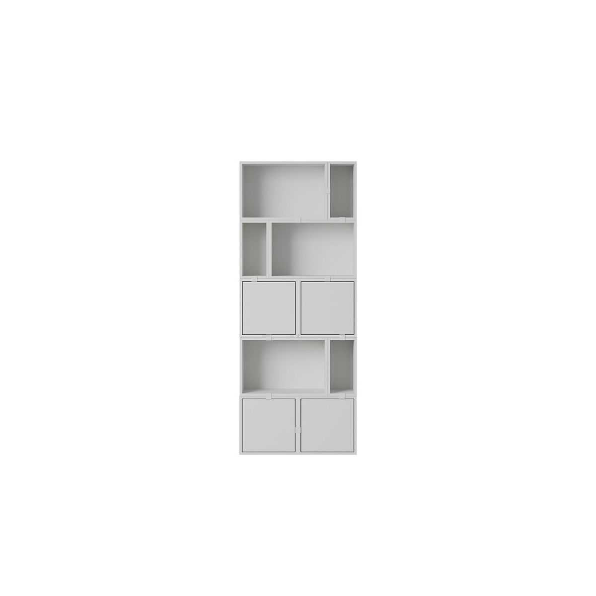 Stacked Storage System, bookcase 8 fra Muuto (Grey)