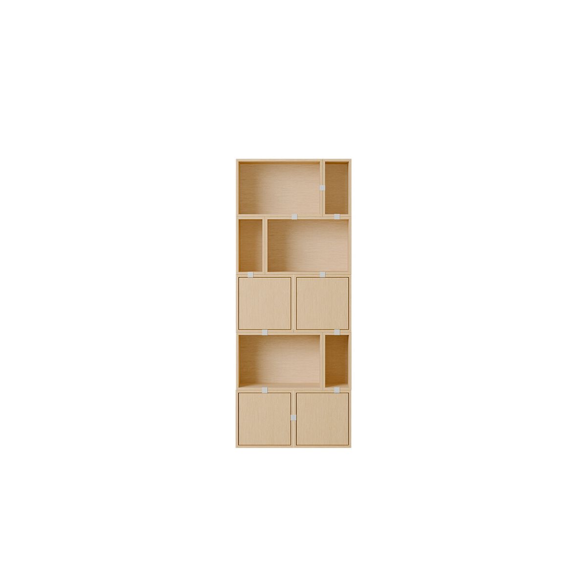 Stacked Storage System, bookcase 8 fra Muuto (Oak)