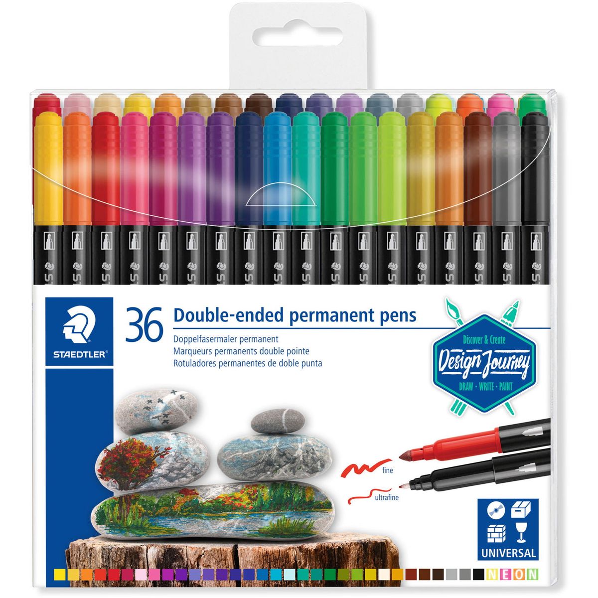 Staedtler Duo tusser 36 farver