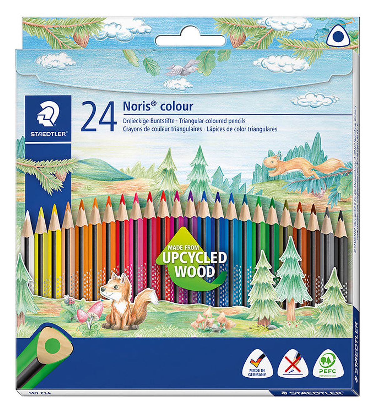 Staedtler Farveblyanter - Noris Upcycled Wood - 24 stk