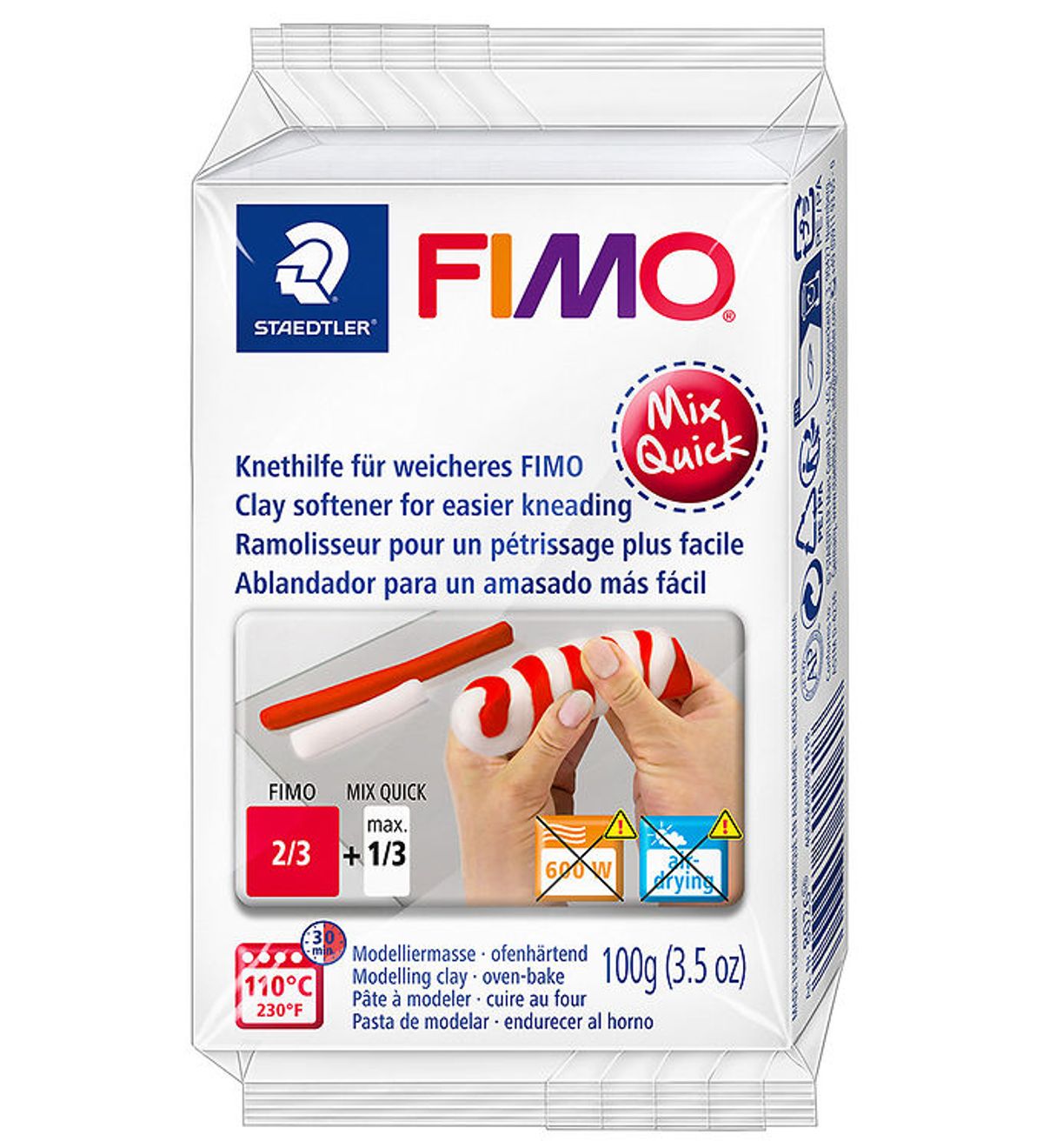 Staedtler FIMO Modellervoks-blødgører - Mix Qiuck - 100 g - Hvid