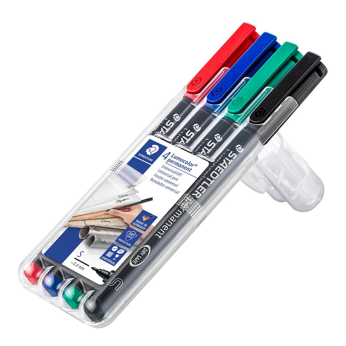 Staedtler Lumocolor 313 permanent marker - 4 ass. S 0,4 mm