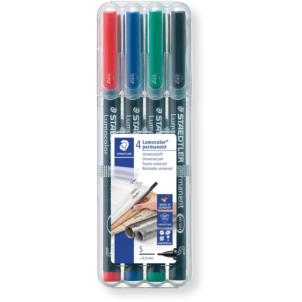 Staedtler Lumocolor 313 permanent overheadpenne 0,4mm 4 farver