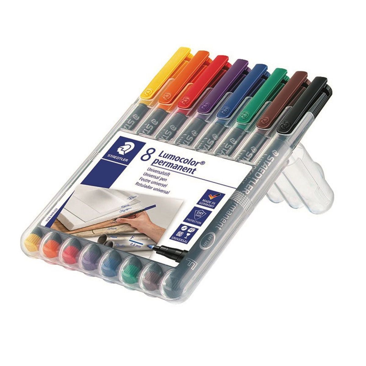 Staedtler Lumocolor 318 permanent marker - 8 ass fv. F 0,6 mm