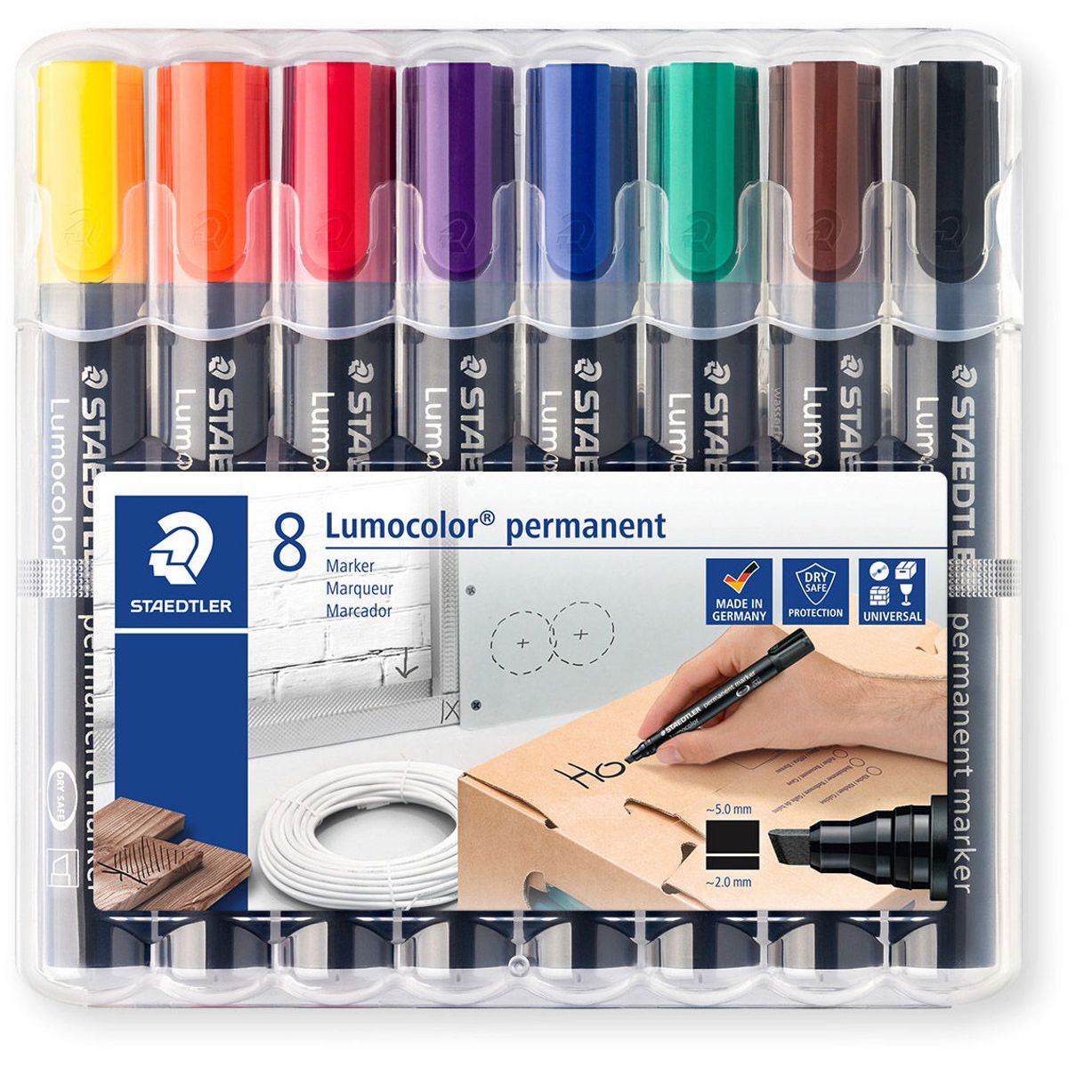 STAEDTLER Lumocolor 350 permanent markere , Skrå spids 2050