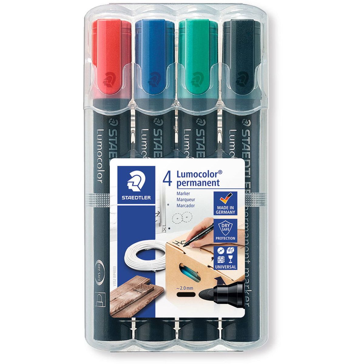 Staedtler Lumocolor 352 markersæt 4 farver