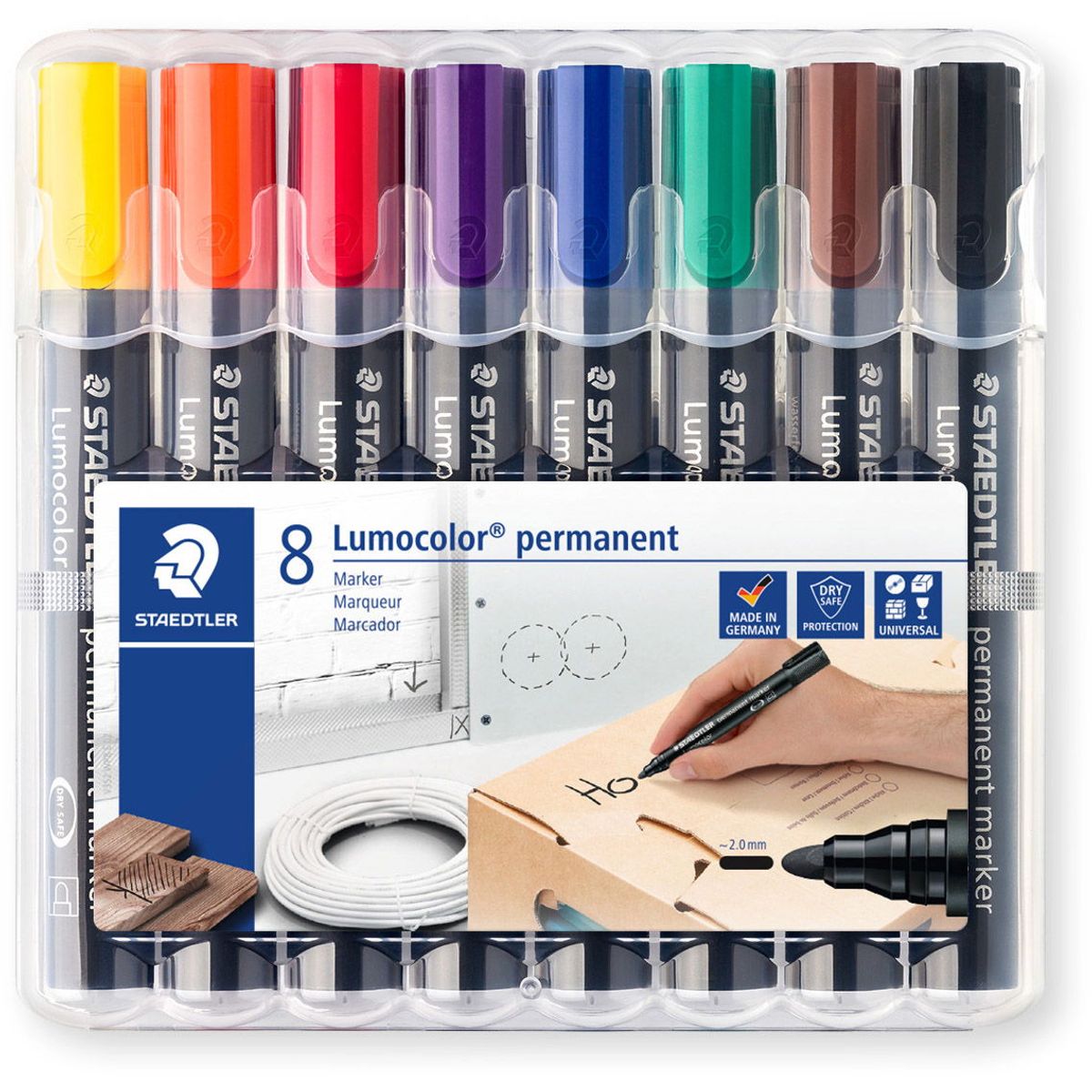 Staedtler Lumocolor 352 markersæt 8 farver