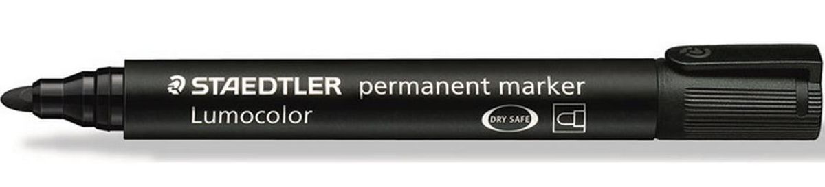 Staedtler lumocolor permanent marker 352 2mm black 10 stk.