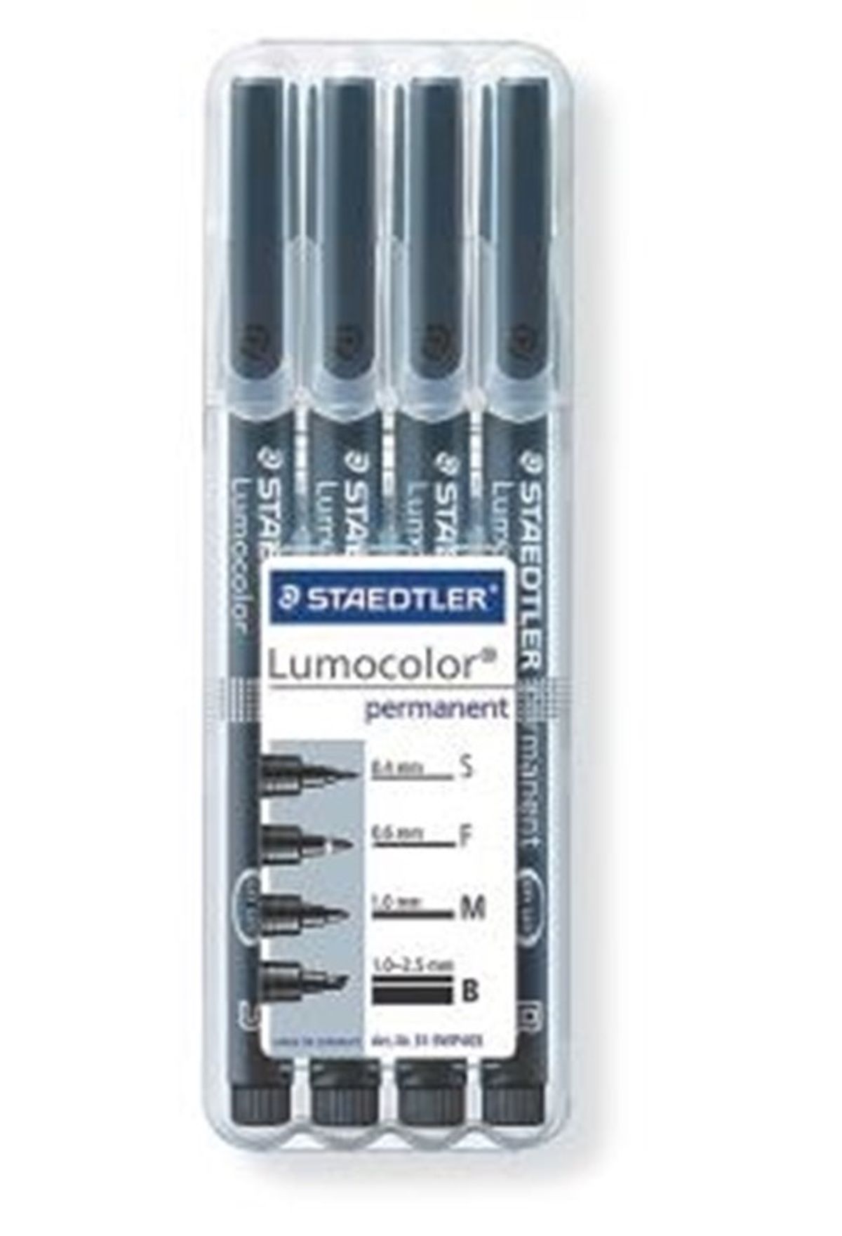 STAEDTLER Lumocolor universal penne, 4 stk. i stand-up boks