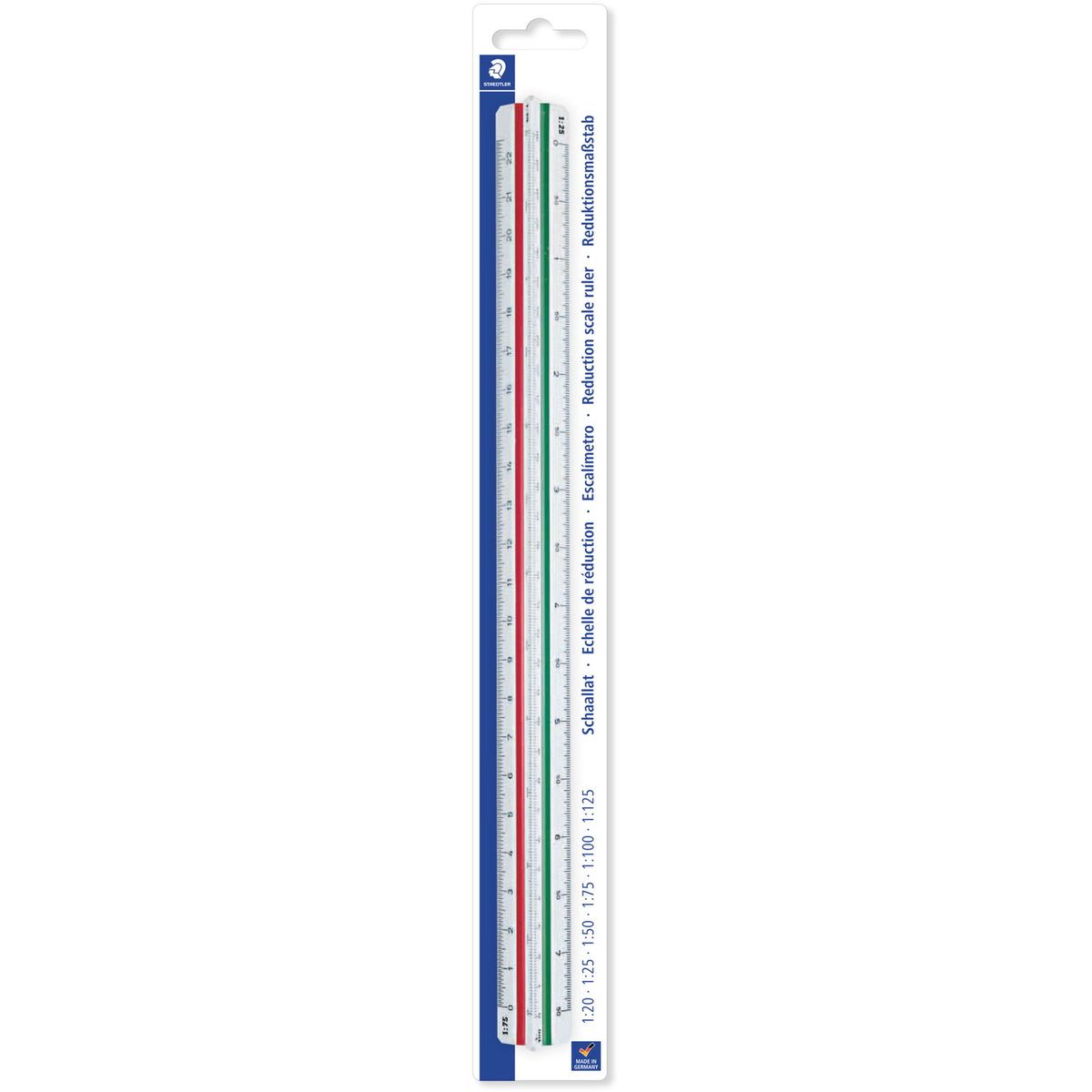 Staedtler Mars 561 målestok 1:20-1:25-1:50-1:75-1:100-1:125