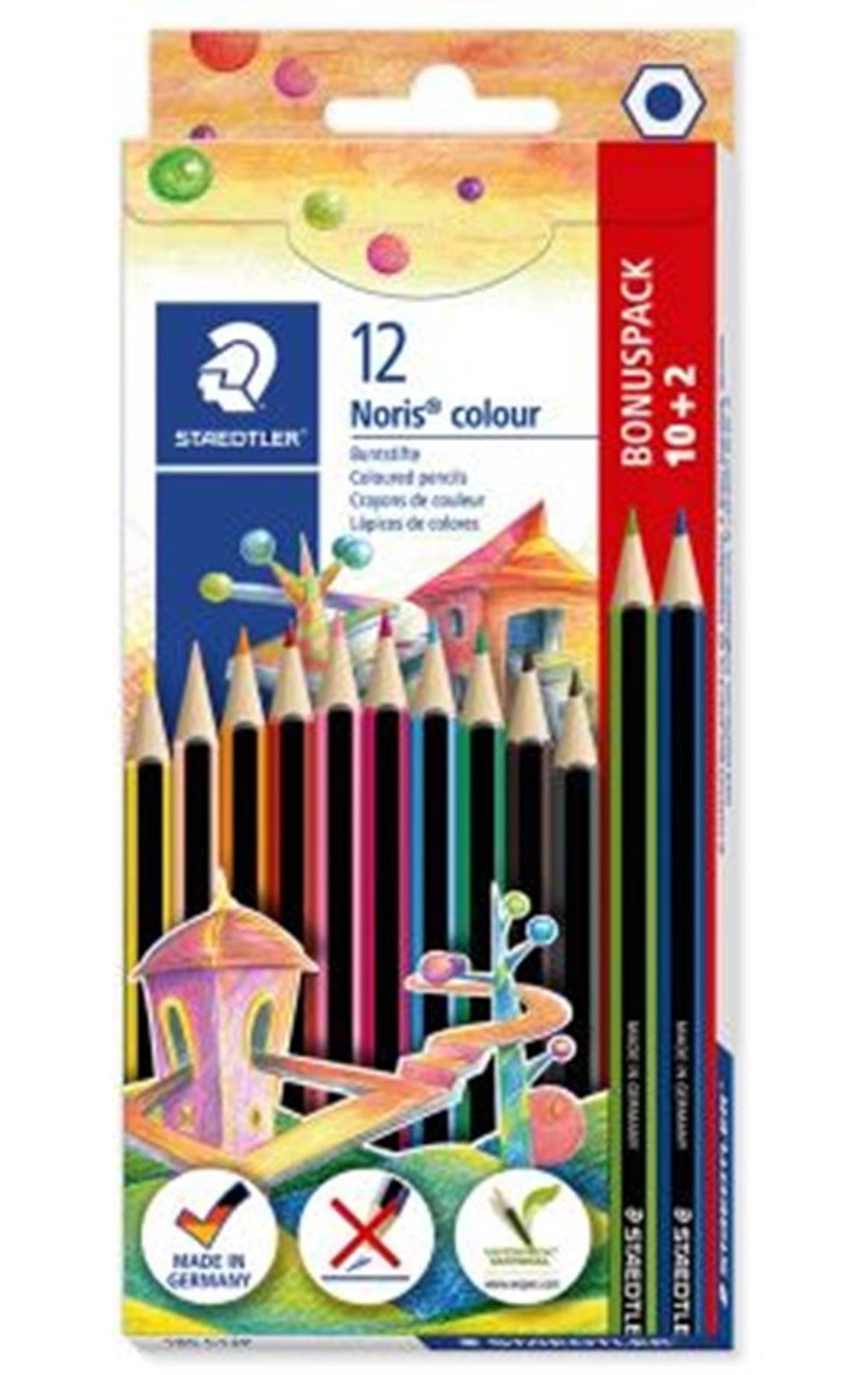 STAEDTLER Noris Colour miljøfarveblyanter, 12 stk. betal for 10!