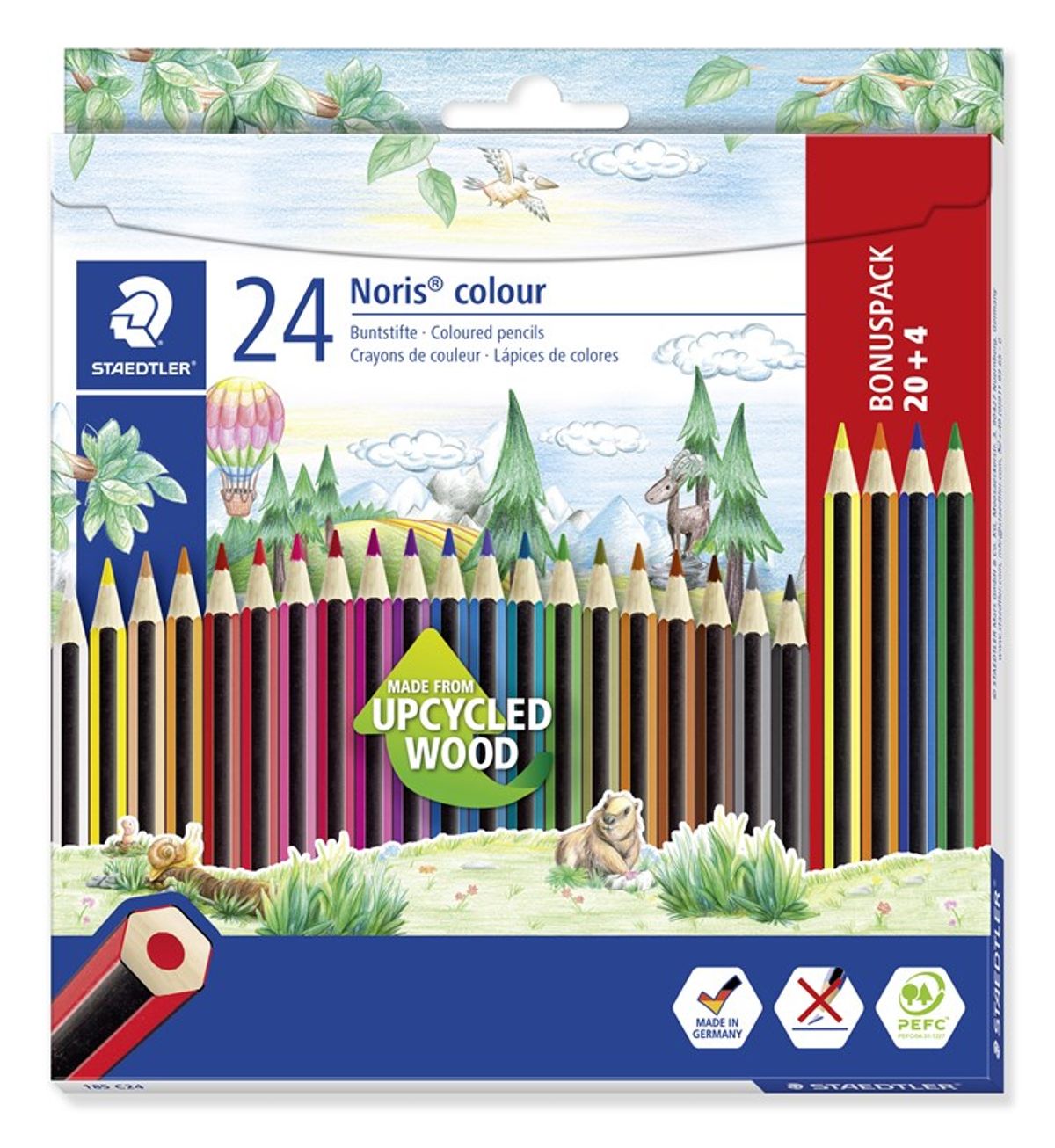 STAEDTLER Noris Colour miljøfarveblyanter, 24 stk. betal for 20!