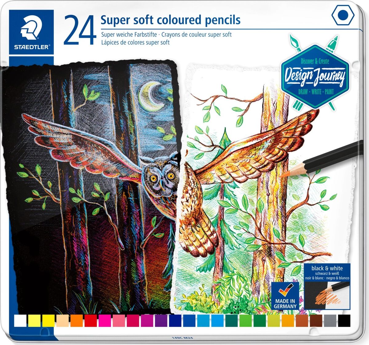 Staedtler - Super Soft Farveblyanter - 24 Stk