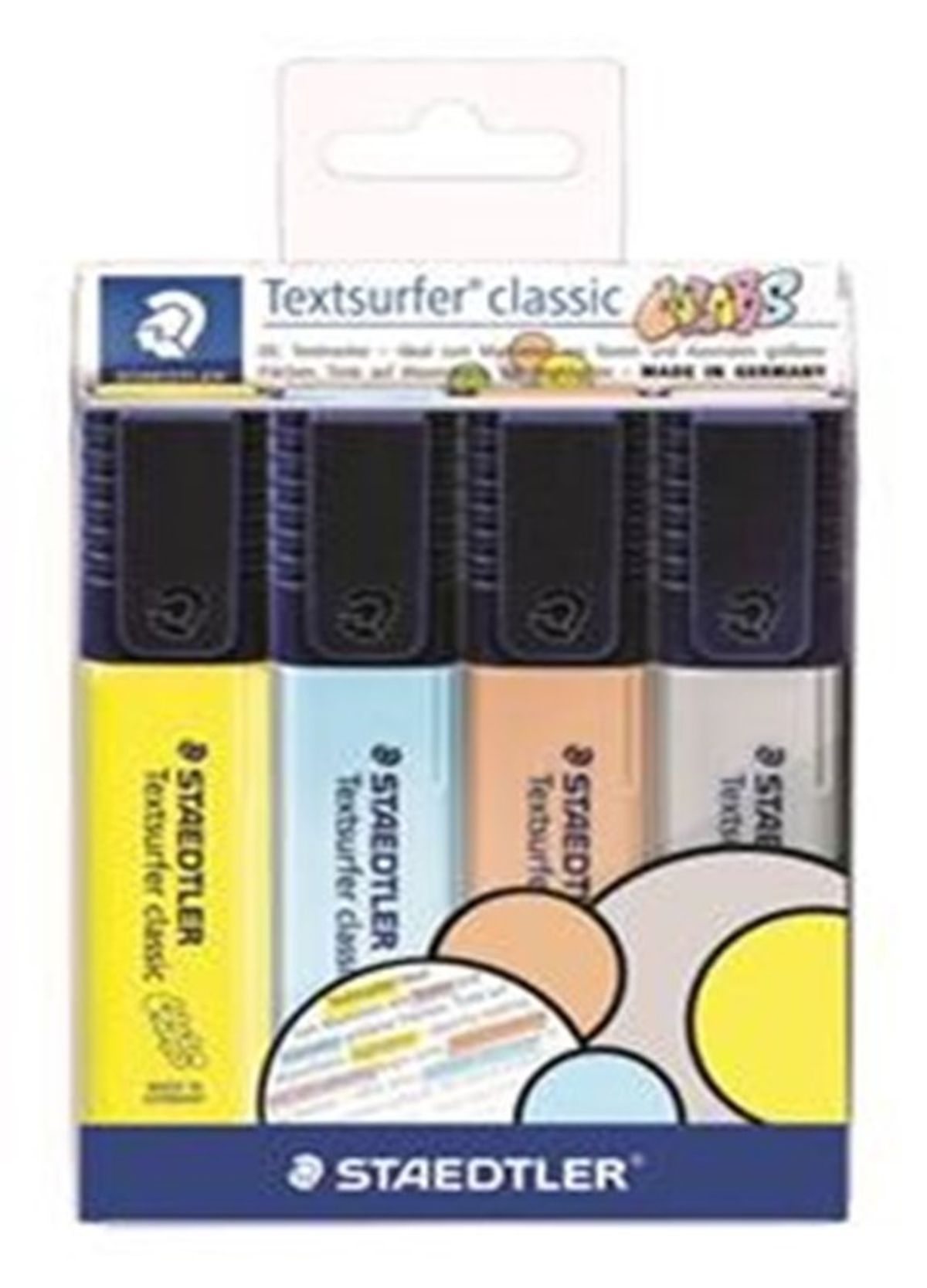 STAEDTLER Textsurfer overstregningstuscher, pastel, 4 stk.