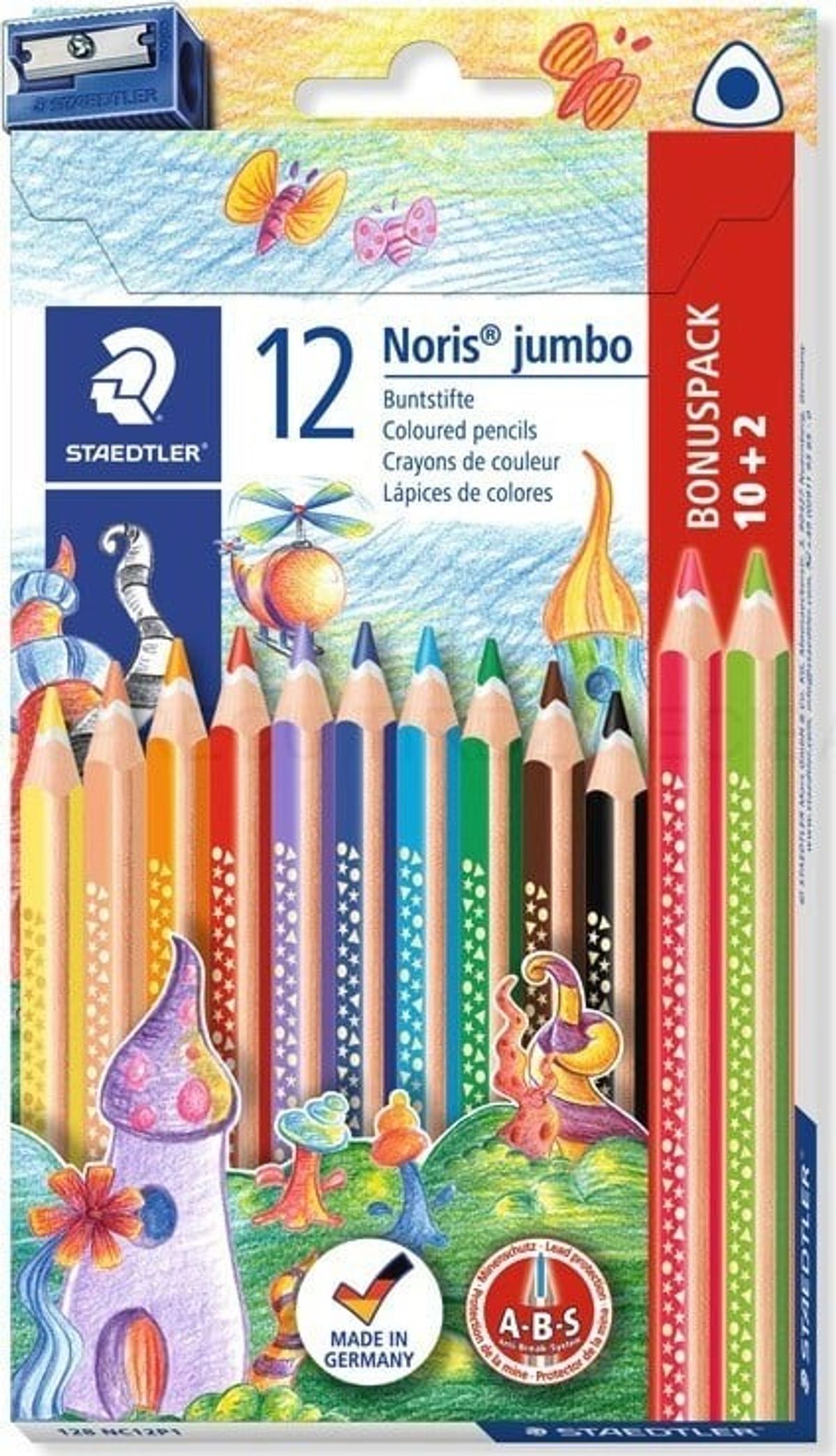 Staedtler Trekantede Farveblyanter - Noris Jumbo - 12 Stk