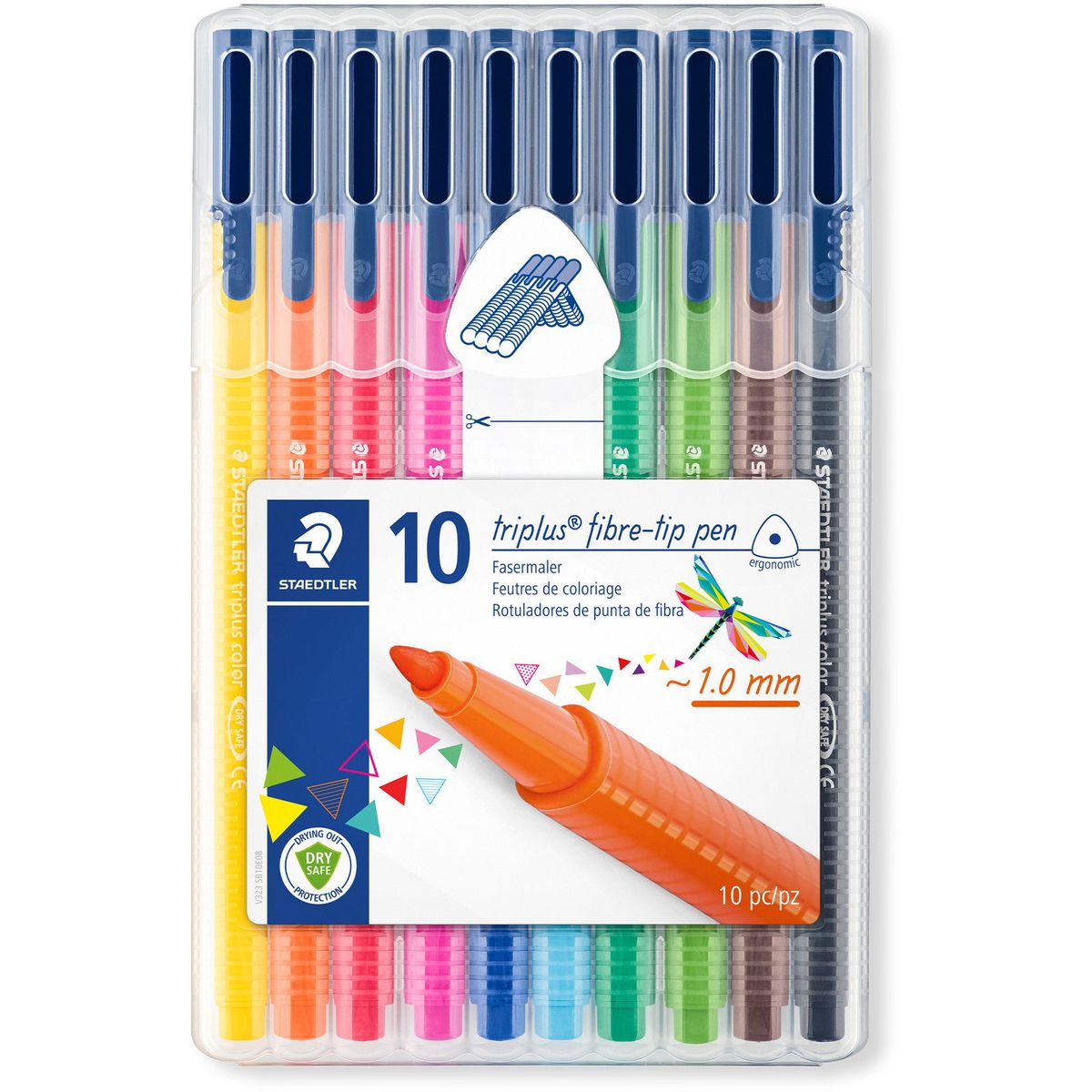 Staedtler Triplus Color 323 fiberpenne 1,0mm 10 farver