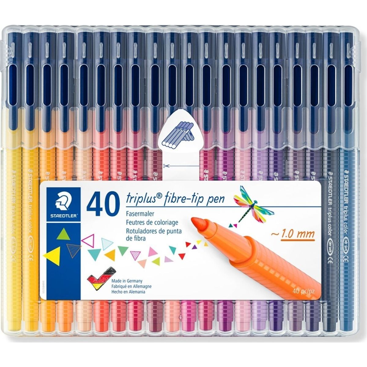 Staedtler - Triplus Fibre Tip Pen - Farvetusser - 40 Stk