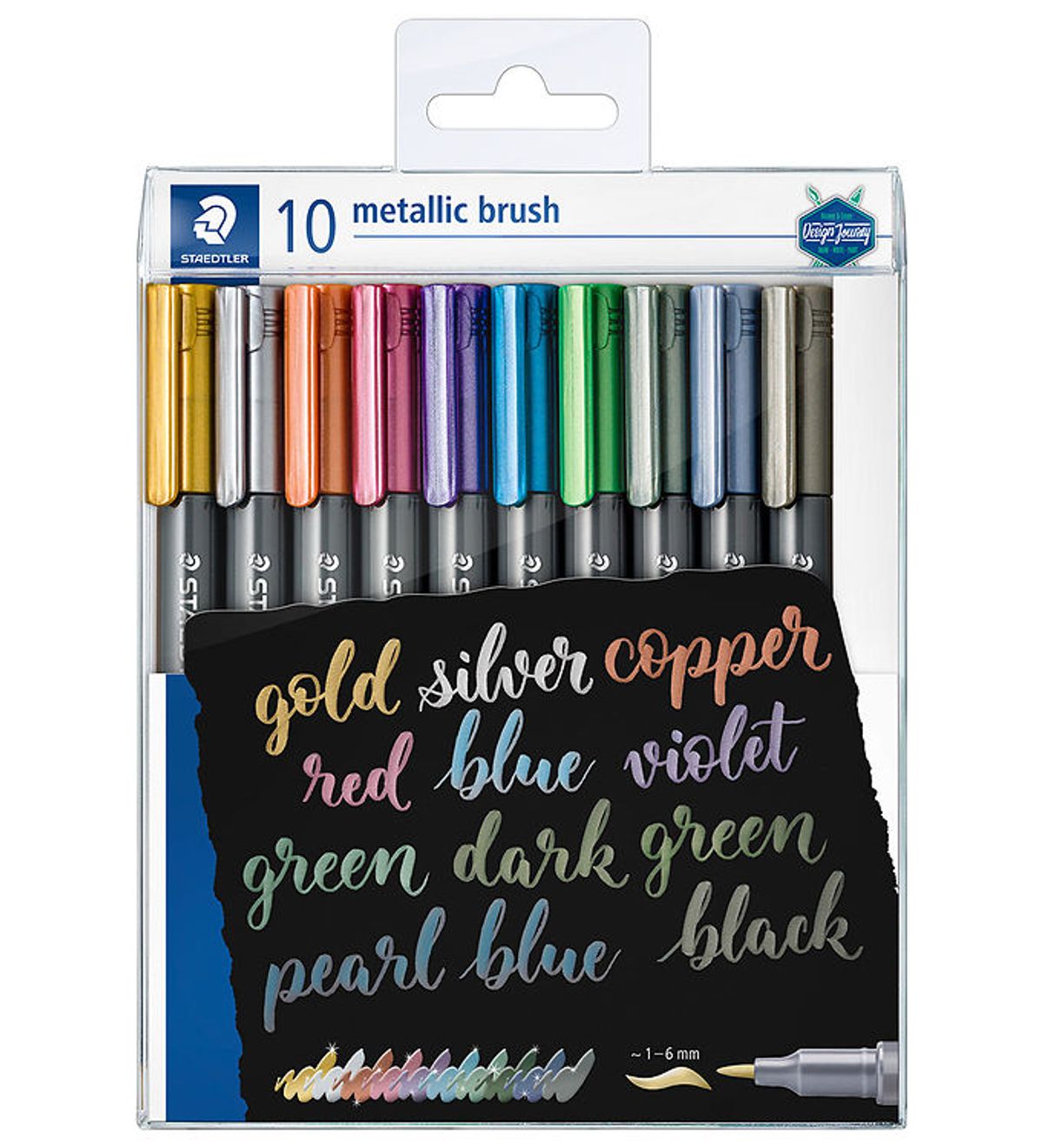 Staedtler Tuscher - 10 stk. - Metallic Calligraphy - 1-6 mm